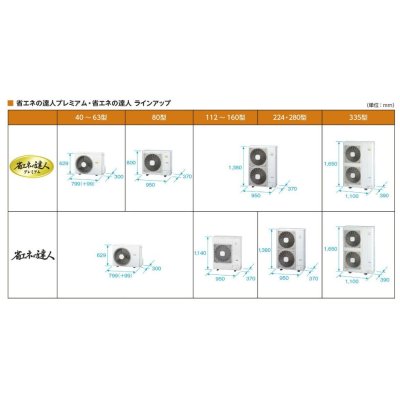 画像2: 北海道・青森・岩手・秋田・宮城・山形・福島・業務用エアコン　日立　床置き　ツイン　RPV-AP112GHP3　112型（4馬力）　「省エネの達人・プレミアム」　三相200V